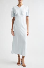 Victoria Beckham Gathered Detail Midi Dress