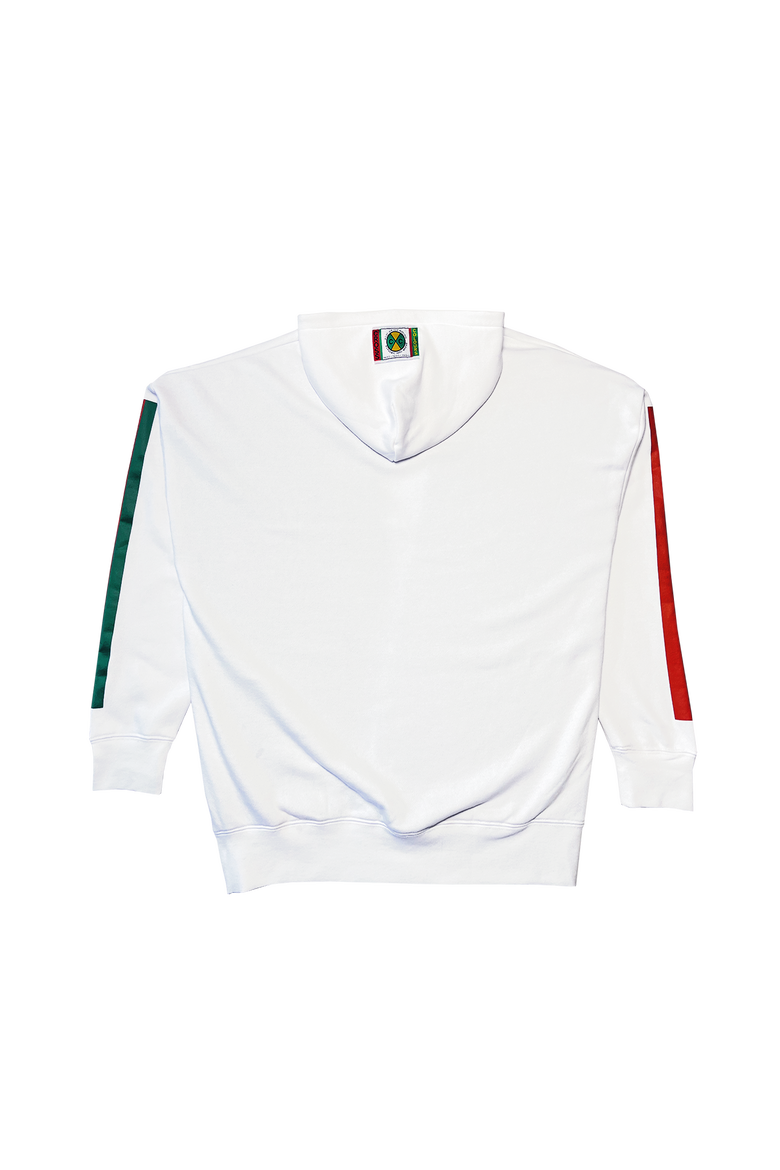 Label Logo Side Pocket Hoodie, Alternate, color, White