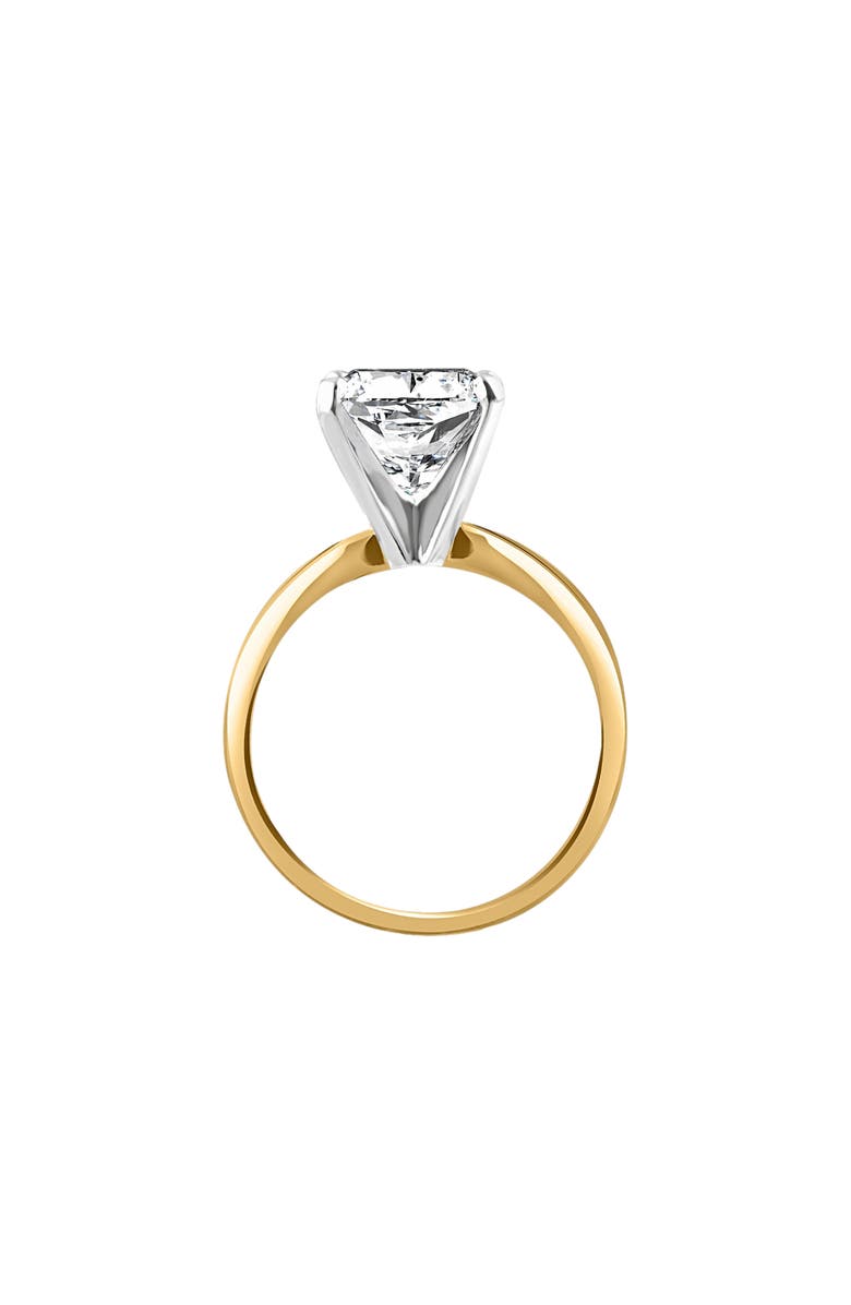 Bliss Diamond 4 Ct 14k Two Tone Certified Lab Grown Cushion Diamond Engagement Ring, Alternate, color, 14K Yellow Gold