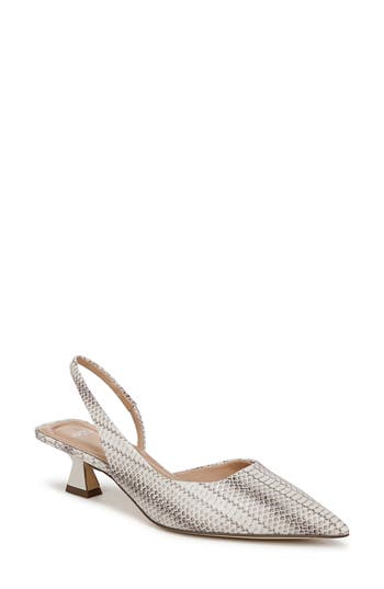 Sarto By Franco Sarto Devin Kitten Heel Slingback Pump In Neutral