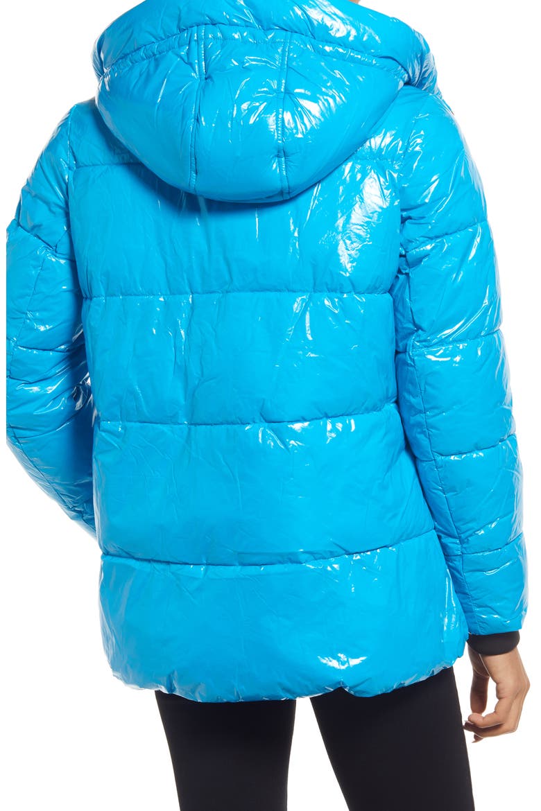 Water Repellent Puffer Jacket, Alternate, color, AZURE BLUE