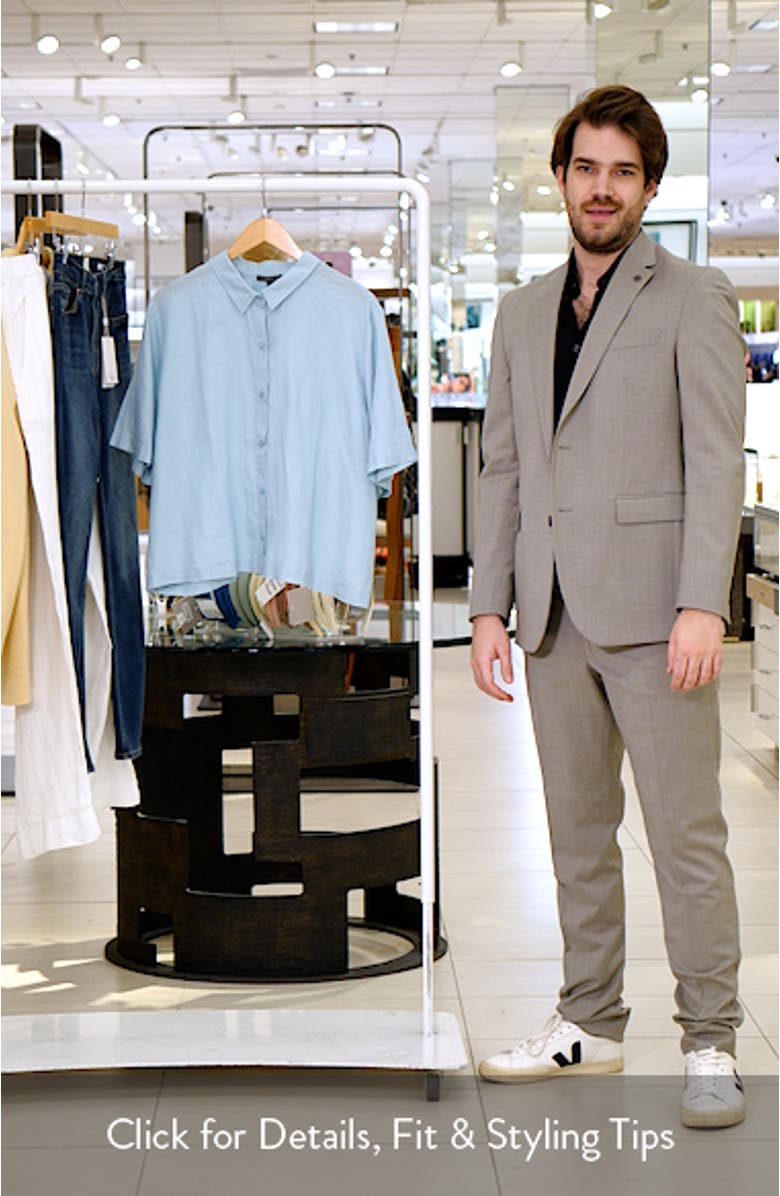 Short Sleeve Organic Linen Button-Up Shirt, sales video thumbnail
