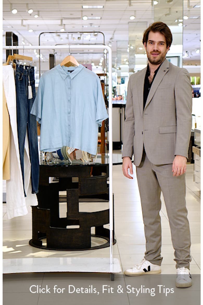 Short Sleeve Organic Linen Button-Up Shirt video