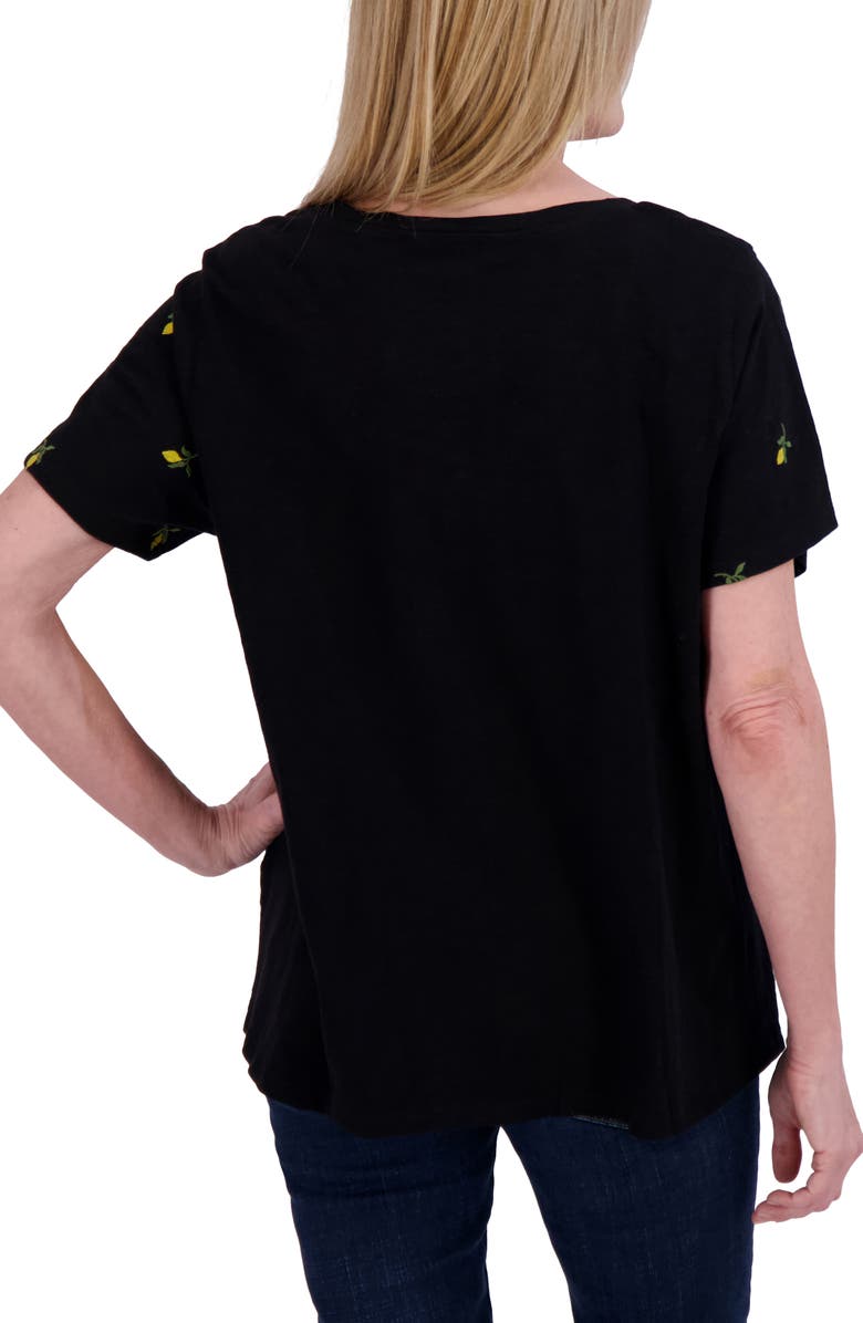 Lucky Brand Embroidered Cotton T-Shirt, Alternate, color, 