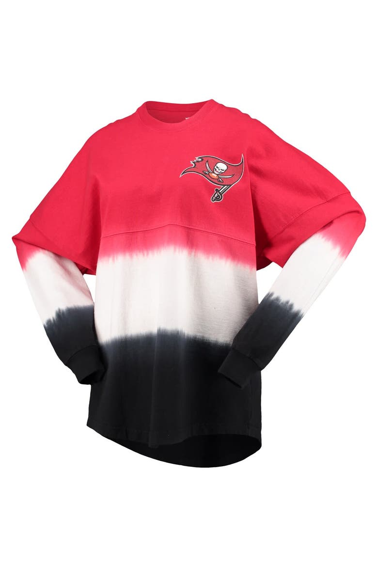 Women's Fanatics Branded Red/Black Tampa Bay Buccaneers Ombre Long Sleeve T-Shirt, Alternate, color, Red