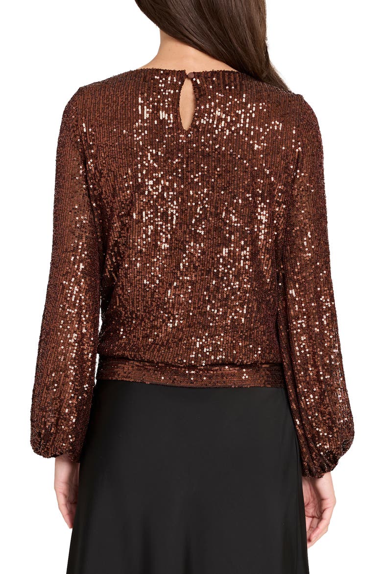Sequin Top, Alternate, color, CHOCOLATE