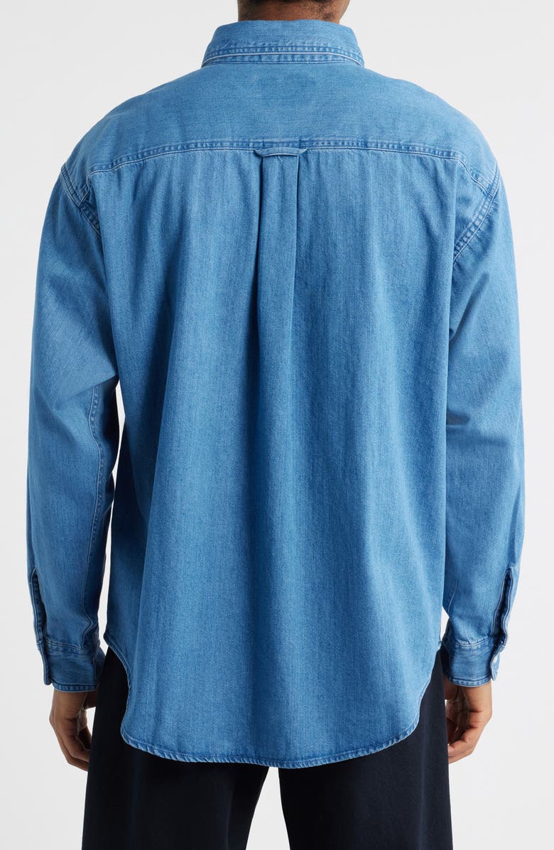 Carhartt Work In Progress Lucas Denim Button-Down Shirt, Alternate, color, Blue Stone Washed