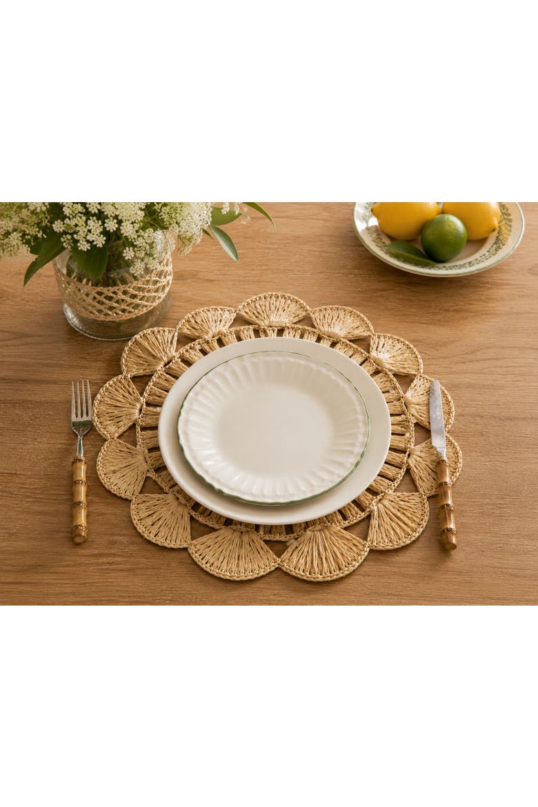 Leque Buriti Placemat, Alternate, color, Beige