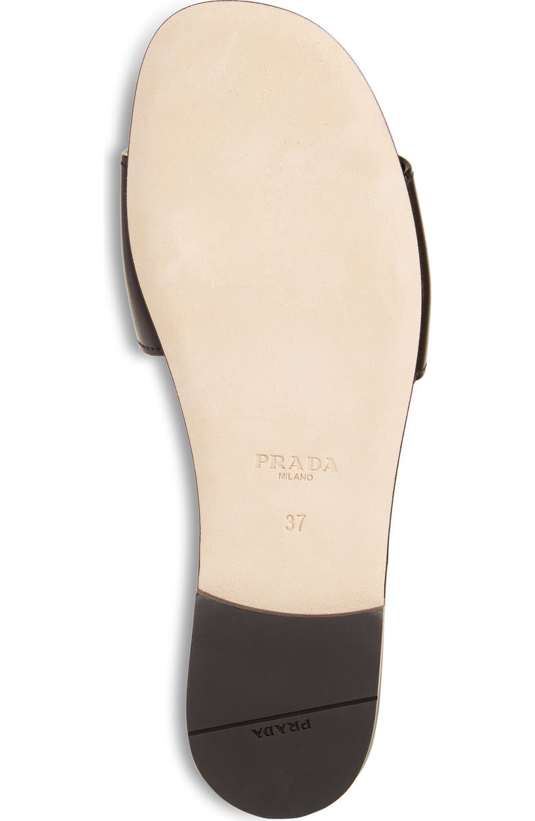 Prada Triangle Logo Slide Sandal, Alternate, color,