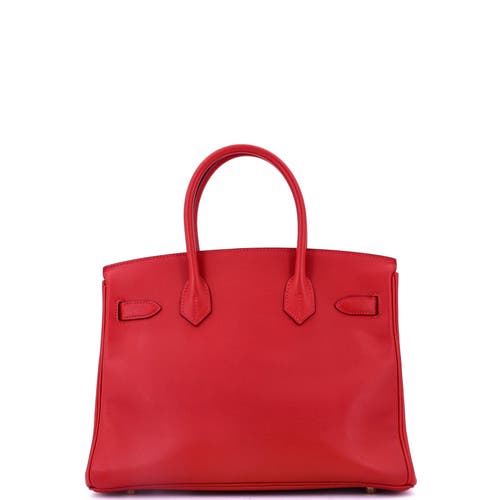 Pre-owned Hermes  Hermes Birkin Handbag Red Epsom With Gold Hardware 30