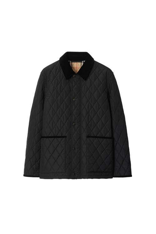Burberry Haddington Quilted And Padded Jacket In Black