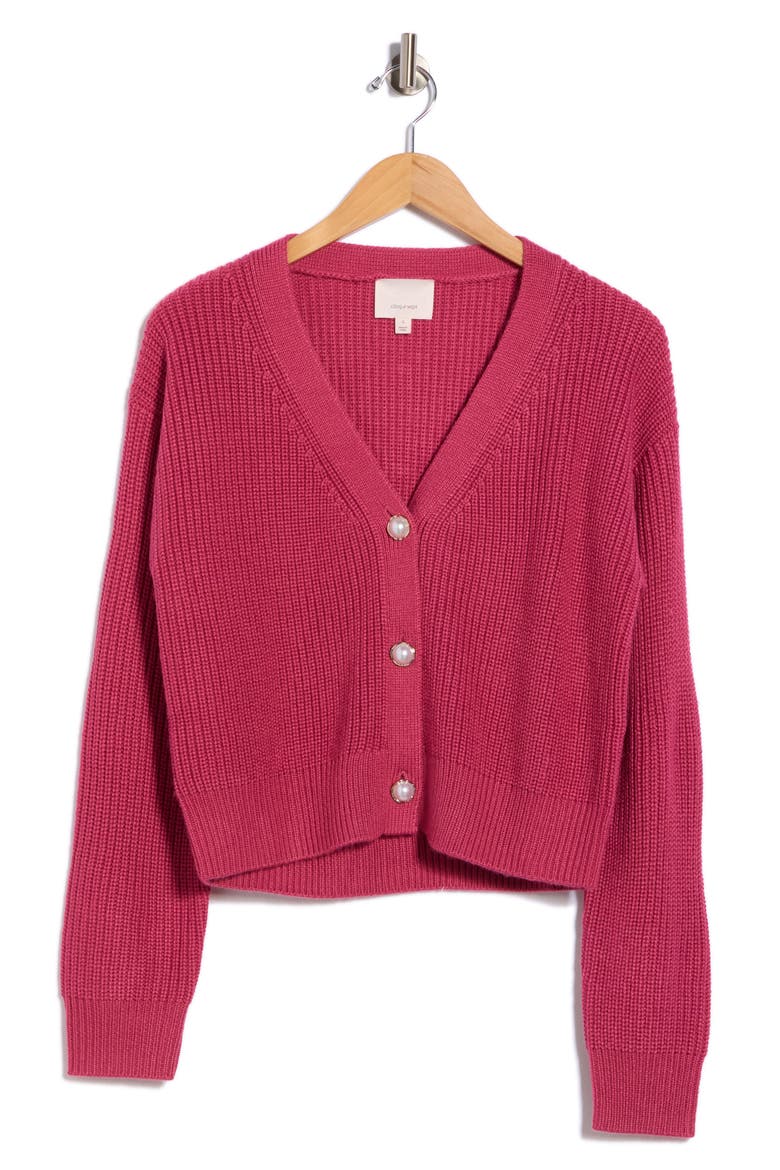 Palmer V-Neck Cardigan, Alternate, color, LIGHT MULBERRY