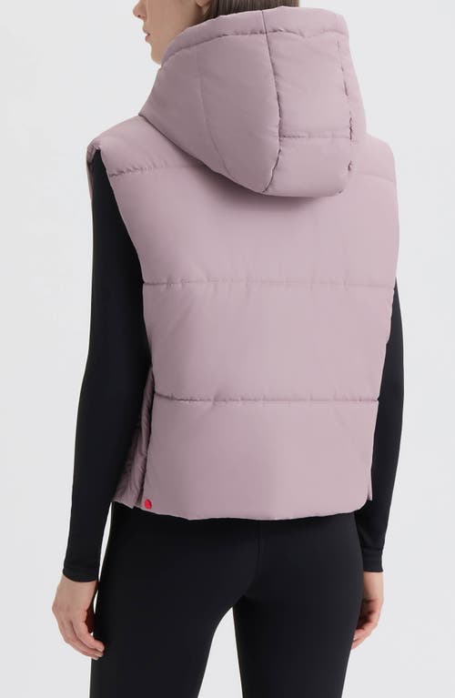 Hunter Lindsey Quilted Coated Water Repellent Vest In Neutral