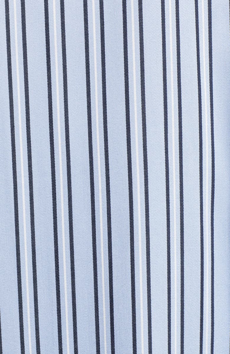 Something Navy Stripe Satin Boyfriend Top, Alternate, color, 