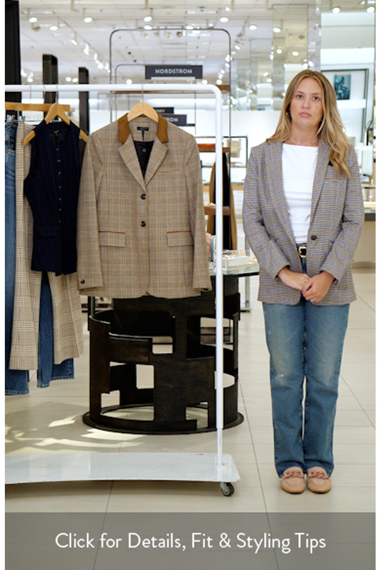 Evia Plaid Wool Blend Blazer video