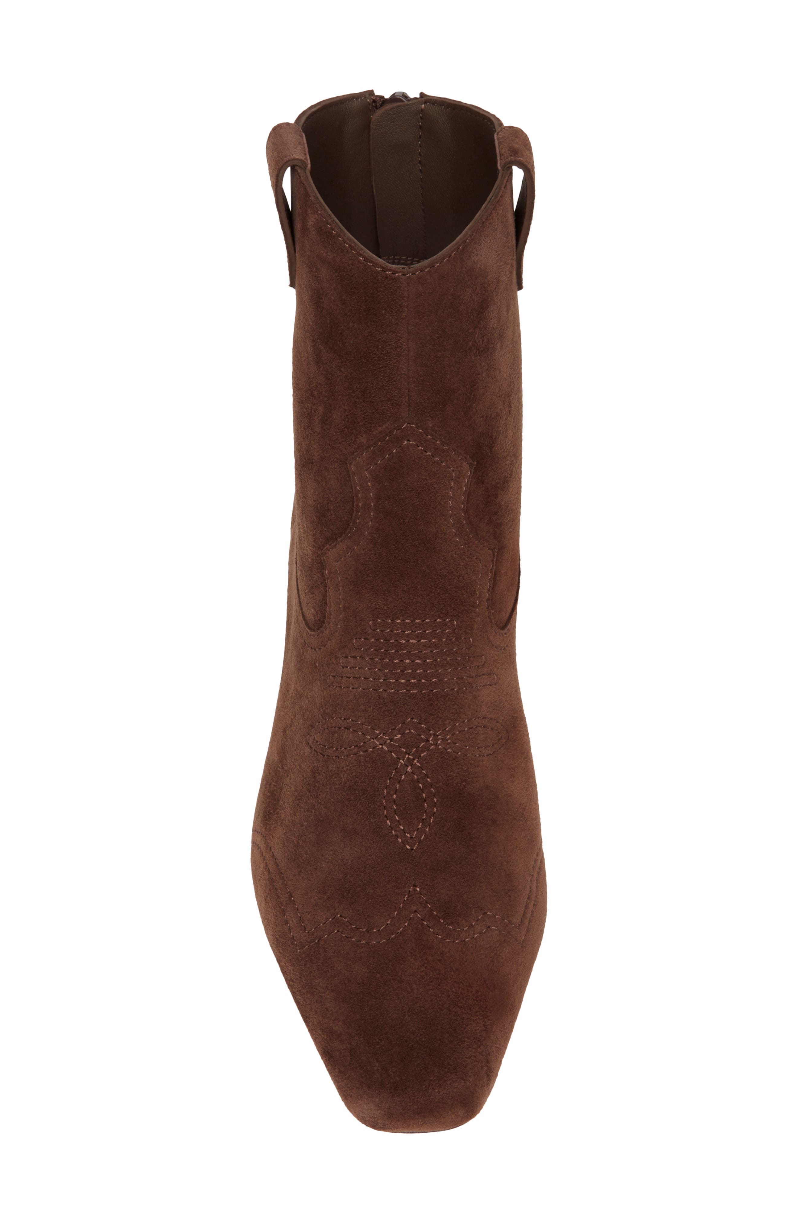 PAIGE Adelyn Kitten Heel Western Boot, Alternate, color, Chocolate