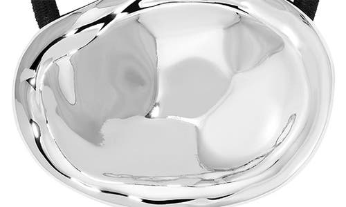 Ettika Liquid Lux Oval Hair Tie In Silver Tone In Silver