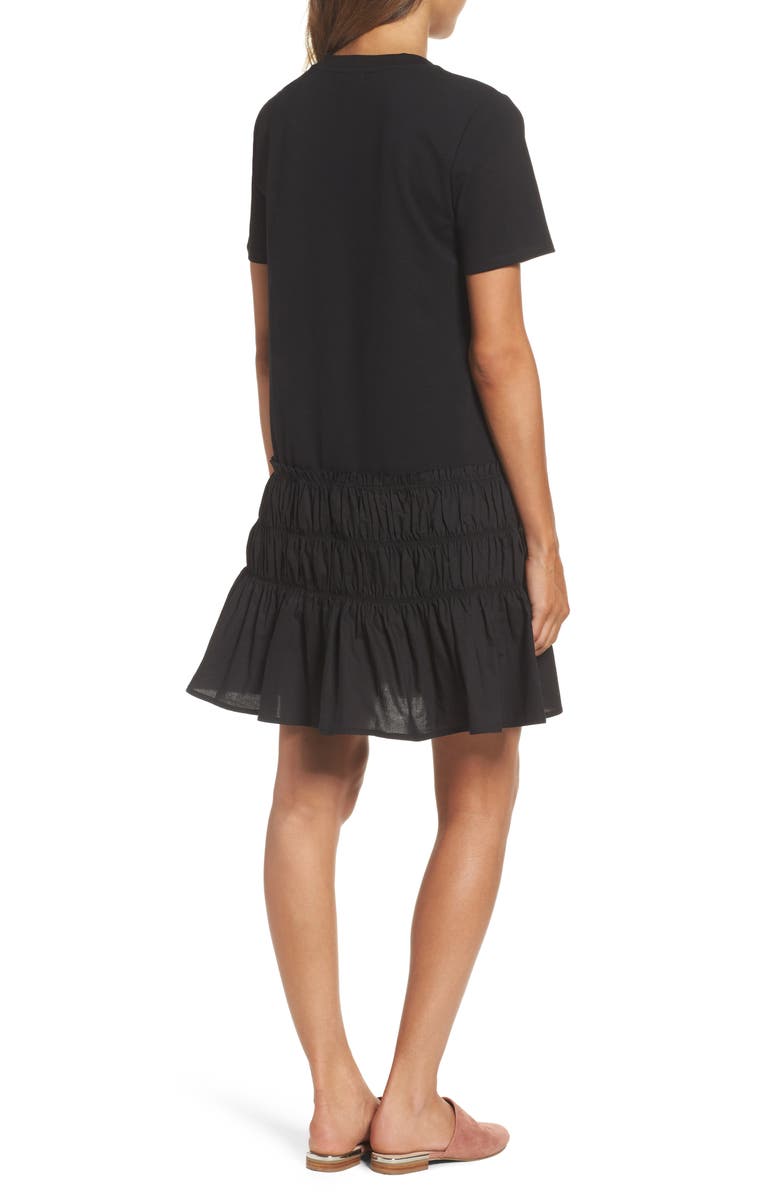 Chelsea28 Smocked T-Shirt Dress, Alternate, color, 