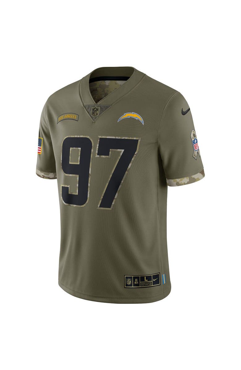 Nike Men's Nike Joey Bosa Olive Los Angeles Chargers 2022 Salute To Service Limited Jersey, Alternate, color,