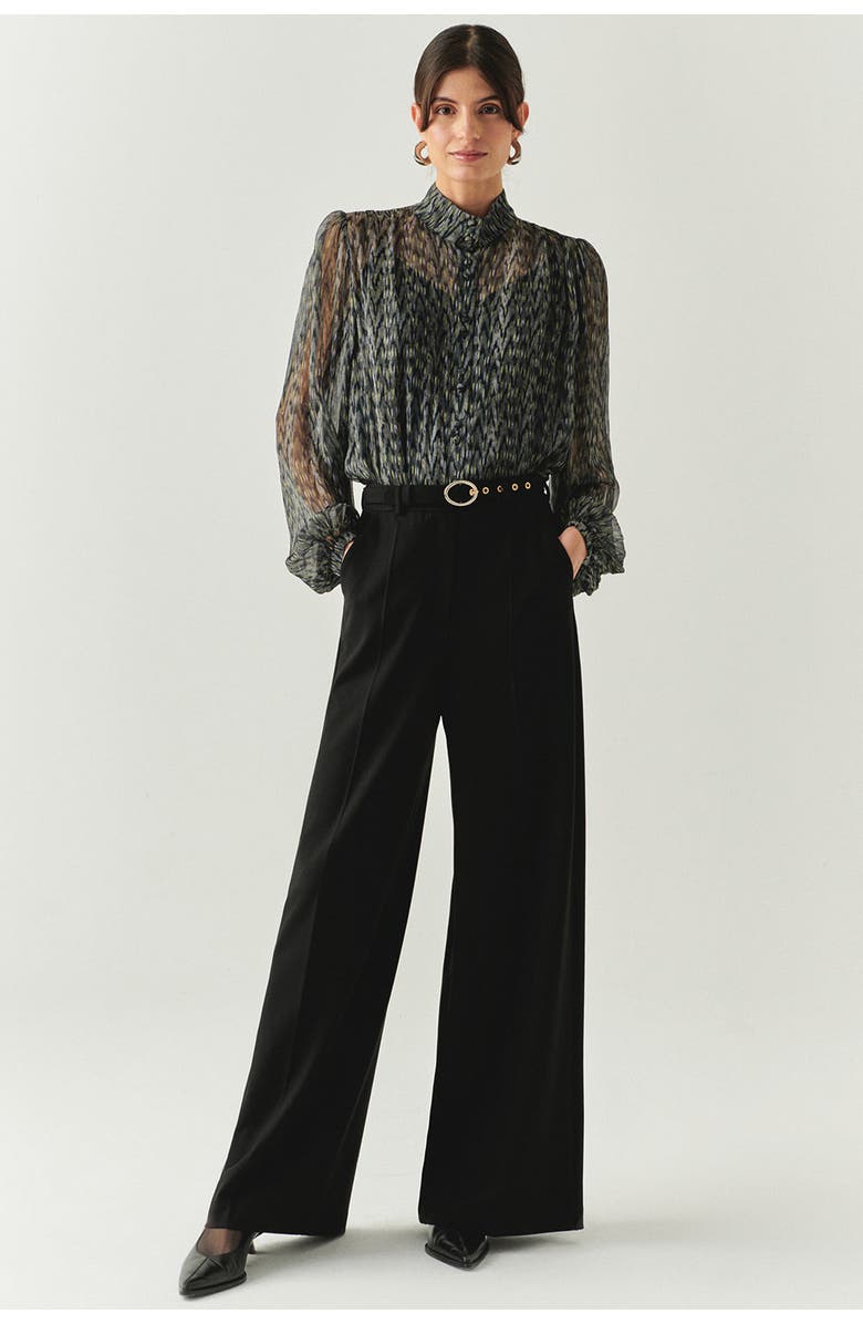 Exquise Nala Wide Leg Pocketed Pants, Alternate, color, Black