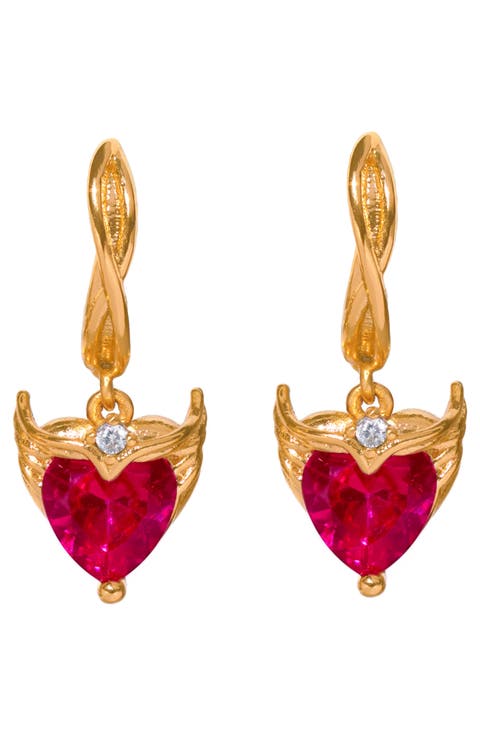 Marvel Scarlet Witch Heart Drop Earrings