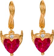 Girls Crew Marvel Scarlet Witch Heart Drop Earrings