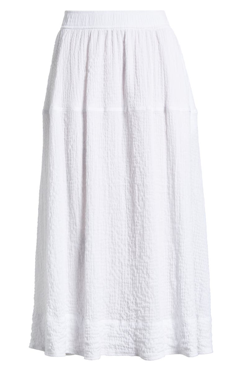 Bernardo Crinkle Maxi Skirt, Main, color, Bright White