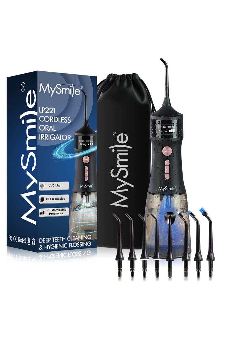 LP221 Cordless Professional Water Flosser with UVC Sterilizable, Main, color, Black