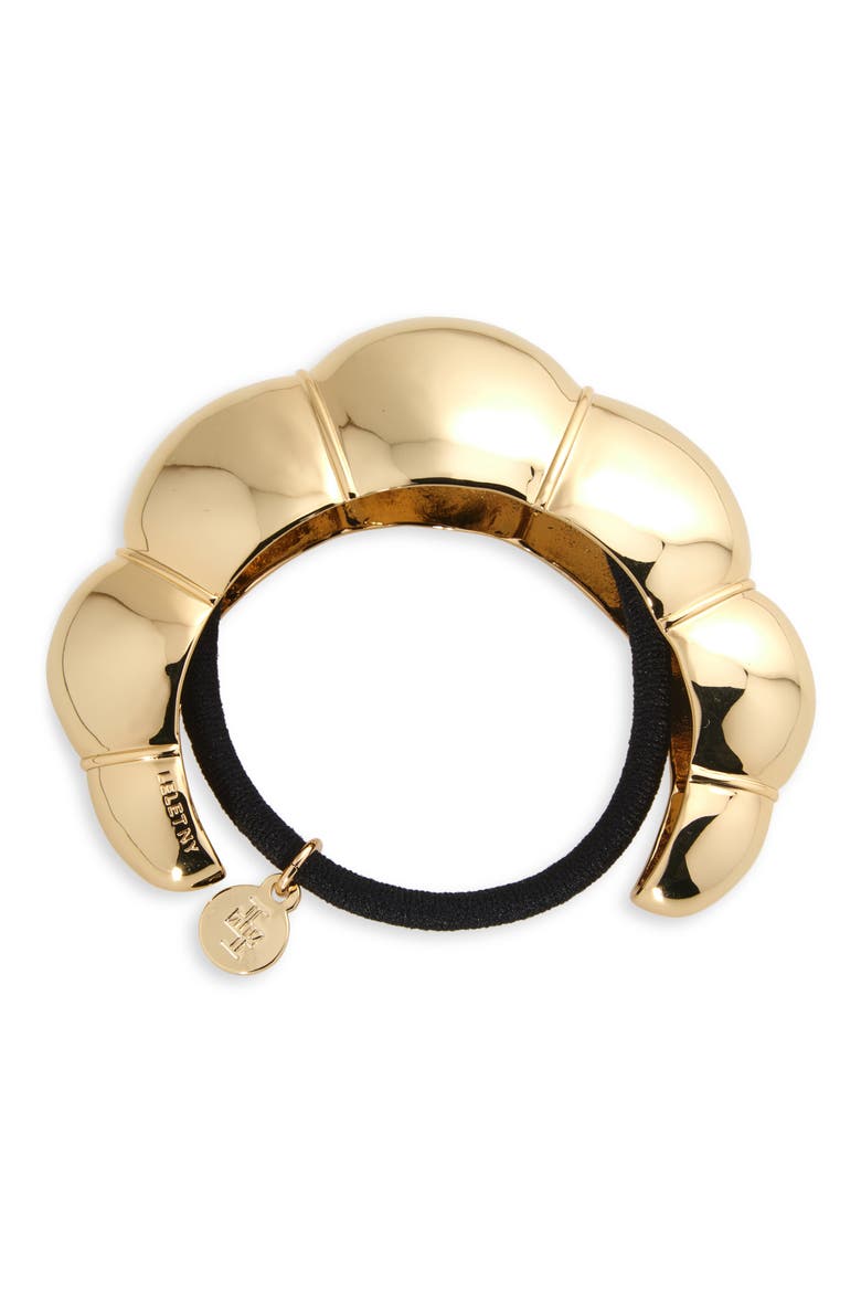 Glossy Croissant Ponytail Cuff, Main, color, GOLD