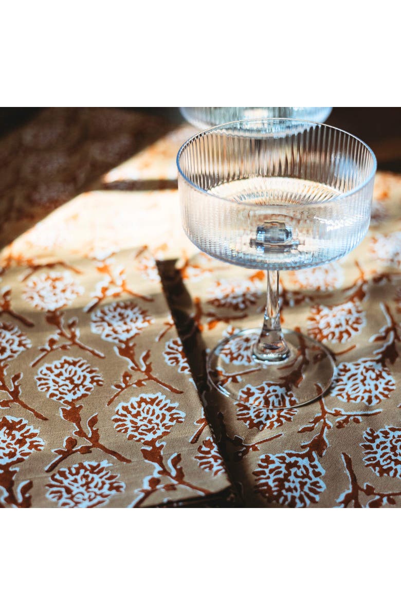 Banyan & Birch Nikhar Linen Hand-Printed Runner, Alternate, color, Chai Brown