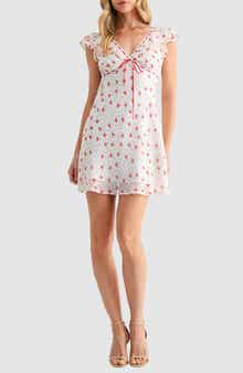 Lush Ruffle Trim Minidress