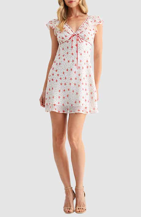 Lush Ruffle Trim Minidress