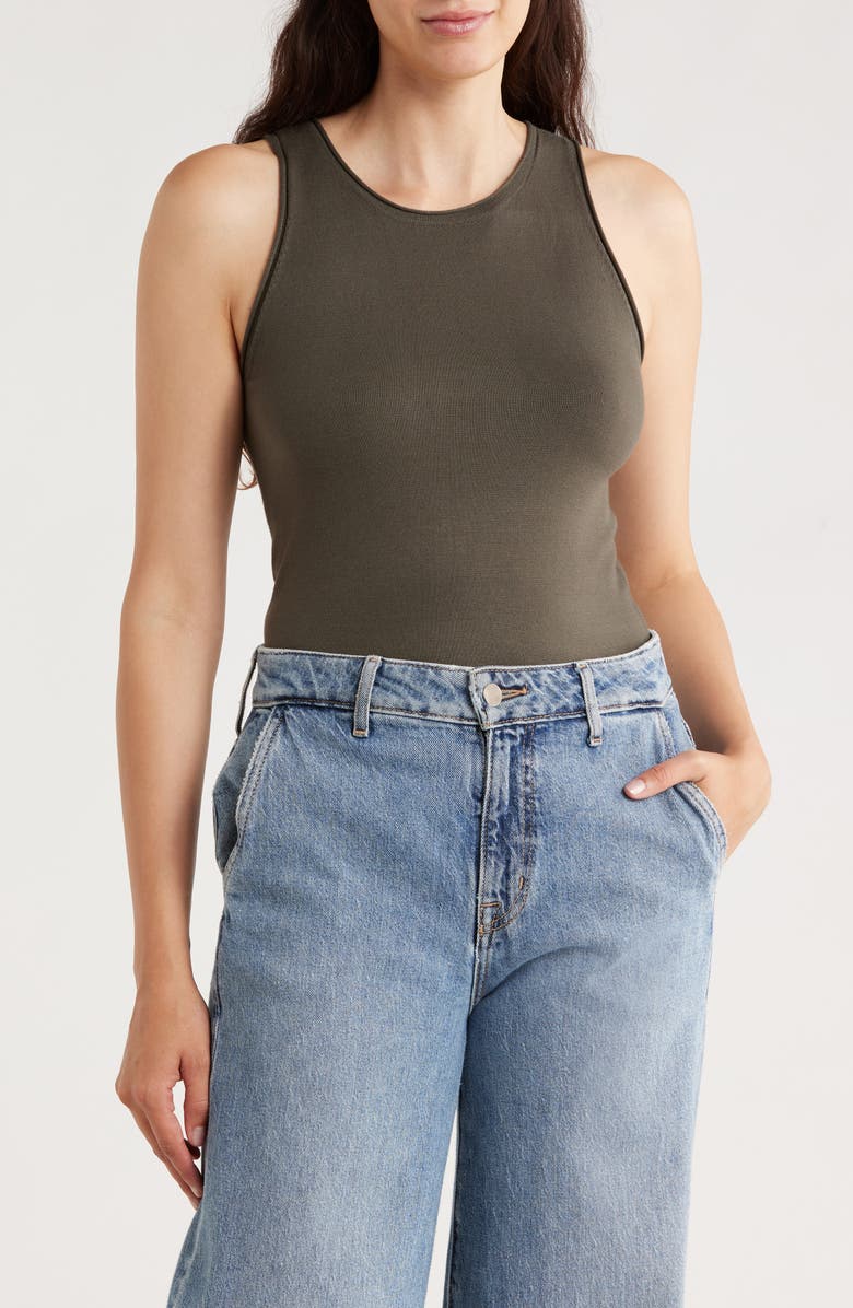 Splendid x @cellajaneblog Sweater Tank Top, Main, color, Caviar