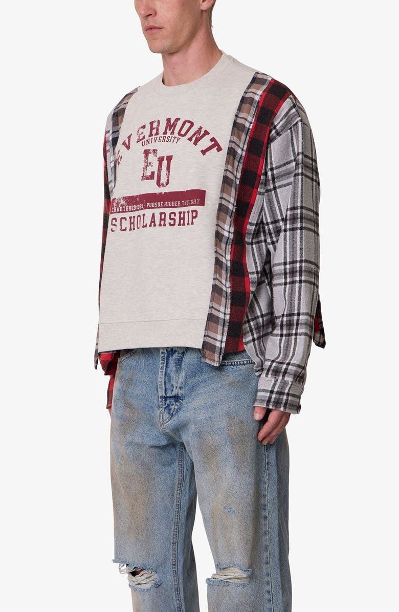 mnml Mixed Flannel Cotton Cardigan, Alternate, color, 