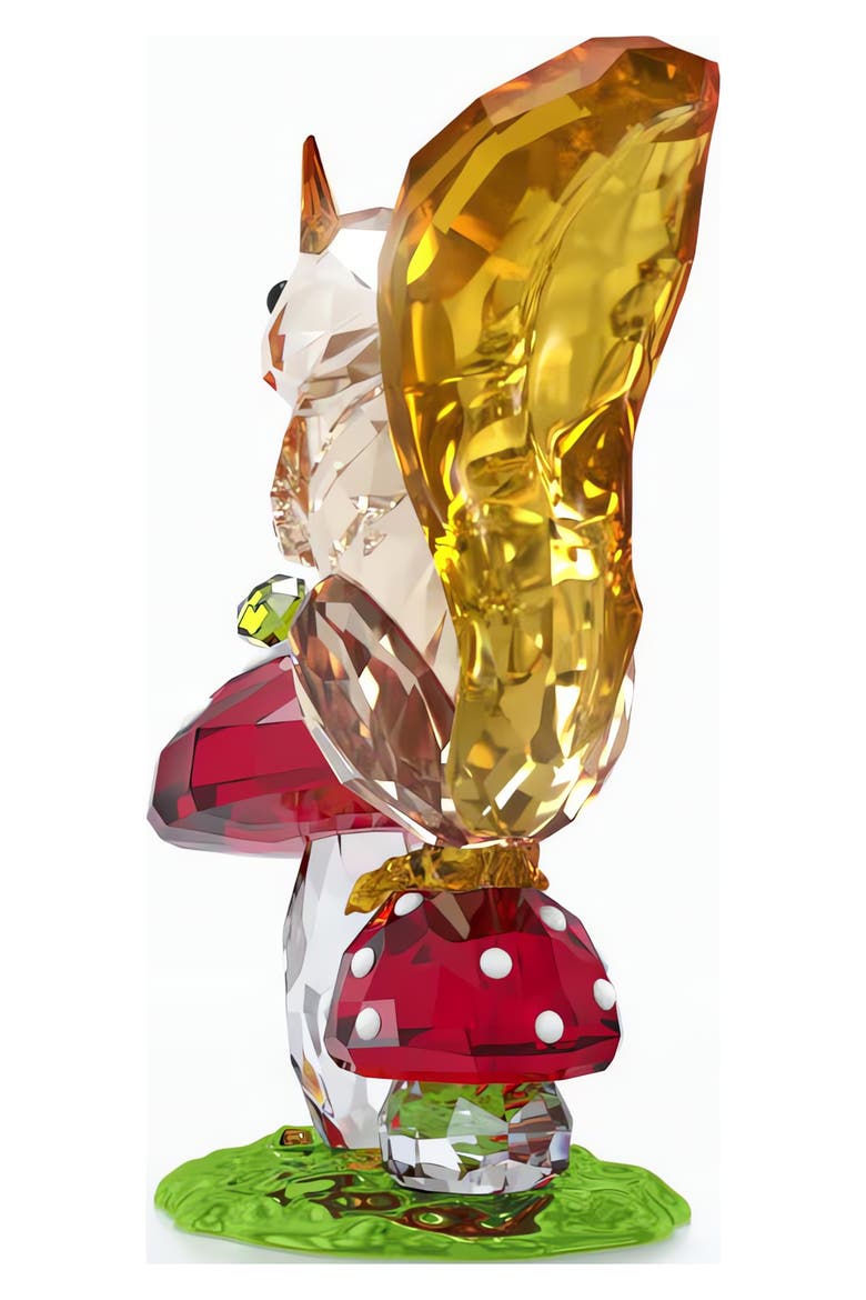Idyllia Crystal Squirrel & Mushrooms, Alternate, color, MULTICOLORED
