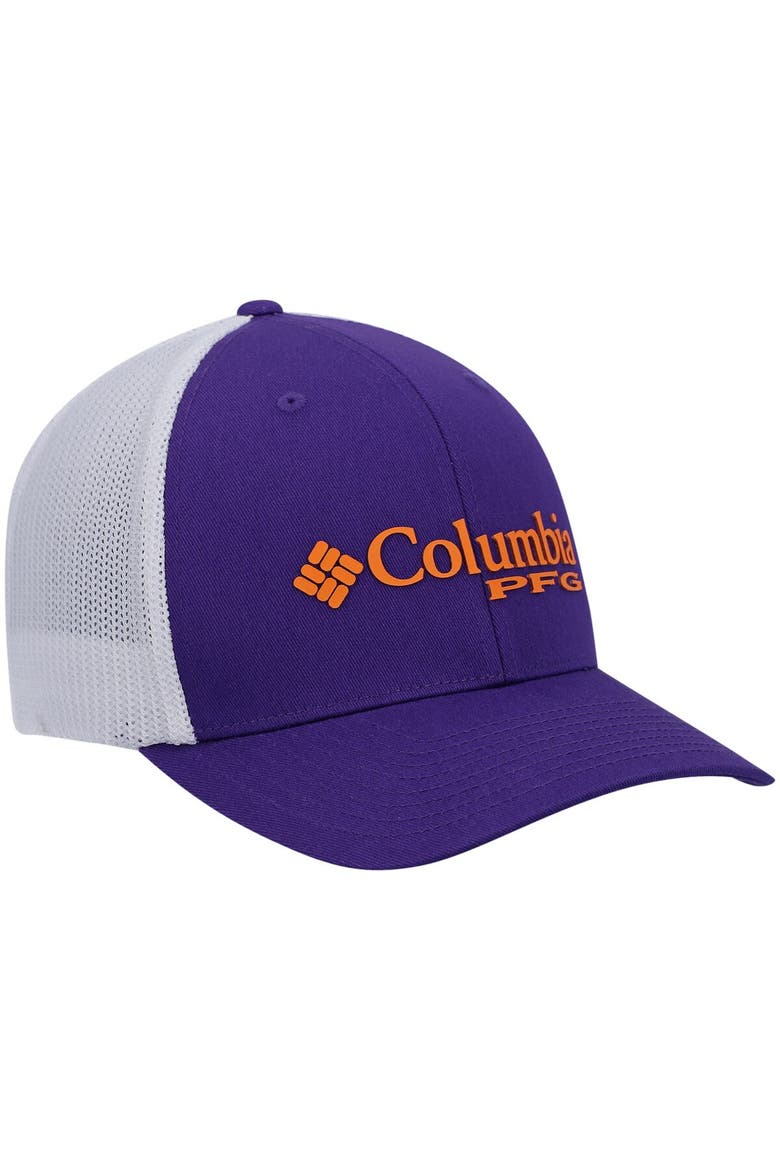 Men's Columbia Purple Clemson Tigers PFG Snapback Adjustable Hat, Alternate, color, Purple