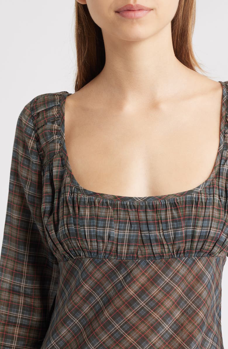 Damson Madder Marissa Sheer Plaid Maxi Dress, Alternate, color, Plaid Multi