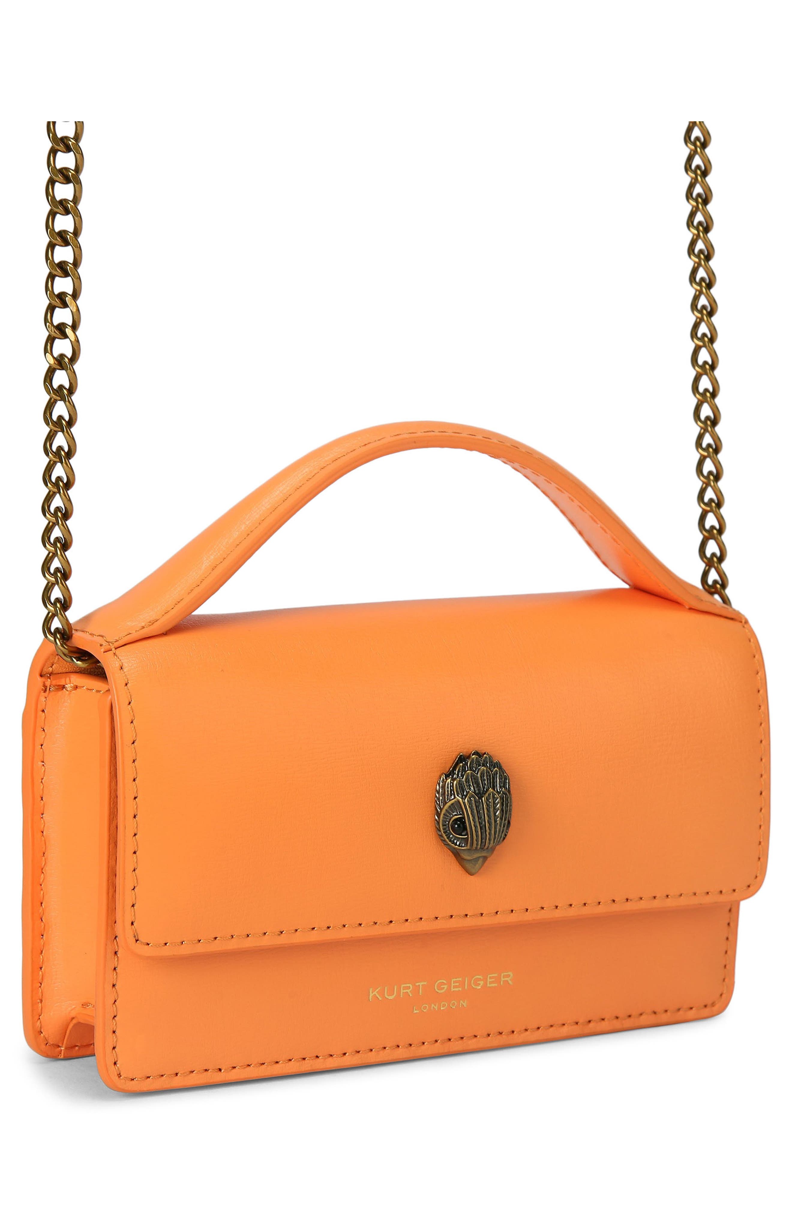 Kurt Geiger London Extra Small Bond Leather Top Handle Bag, Alternate, color, 