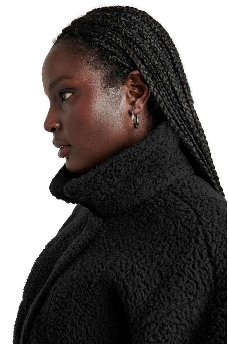 Tina Fleece Jacket, Alternate, color, BLACK