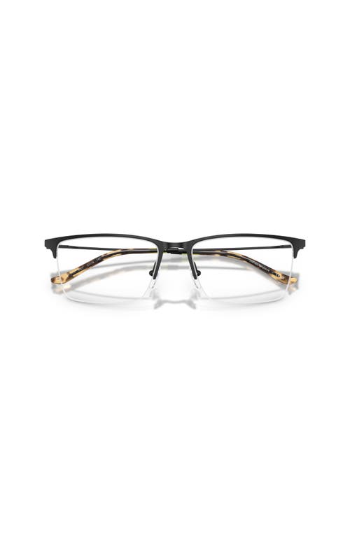 Emporio Armani 57mm Rectangle Optical Glasses In Black