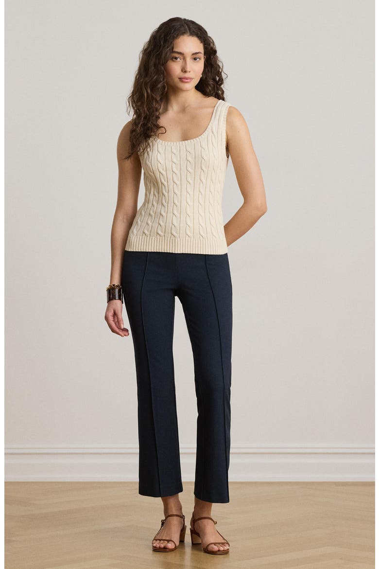 Cable Knit Sweater Tank, Alternate, color, WINTER CREAM
