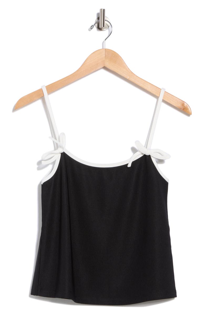 Vigoss Two-Tone Box Strap Camisole, Alternate, color, Black/ White