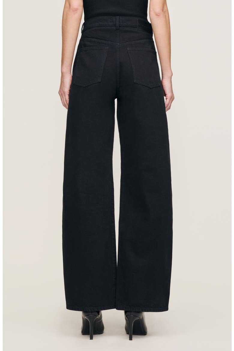 Taylor Relaxed Barrel High Waist Jeans, Alternate, color, BLACK