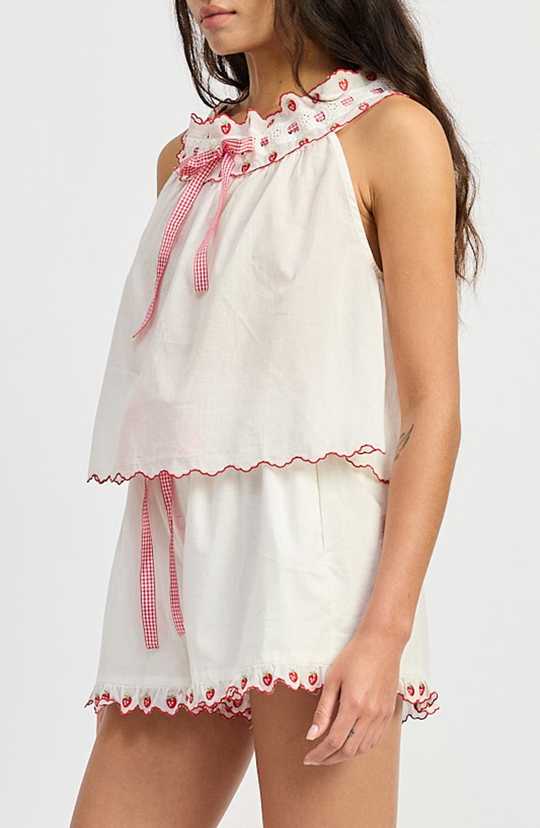 JACQUIE THE LABEL Bonnie Top, Alternate, color, White Red