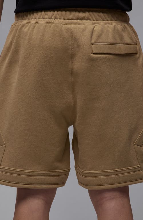 Jordan Flight Fleece Diamond Shorts In Brown