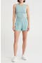 Heavenly Phoebe Rib Knit Crop Tank & Hi-Rise Shorts 2-Piece Set