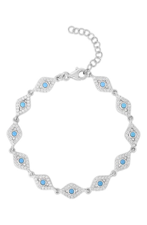 Pavé CZ Evil Eye Bracelet