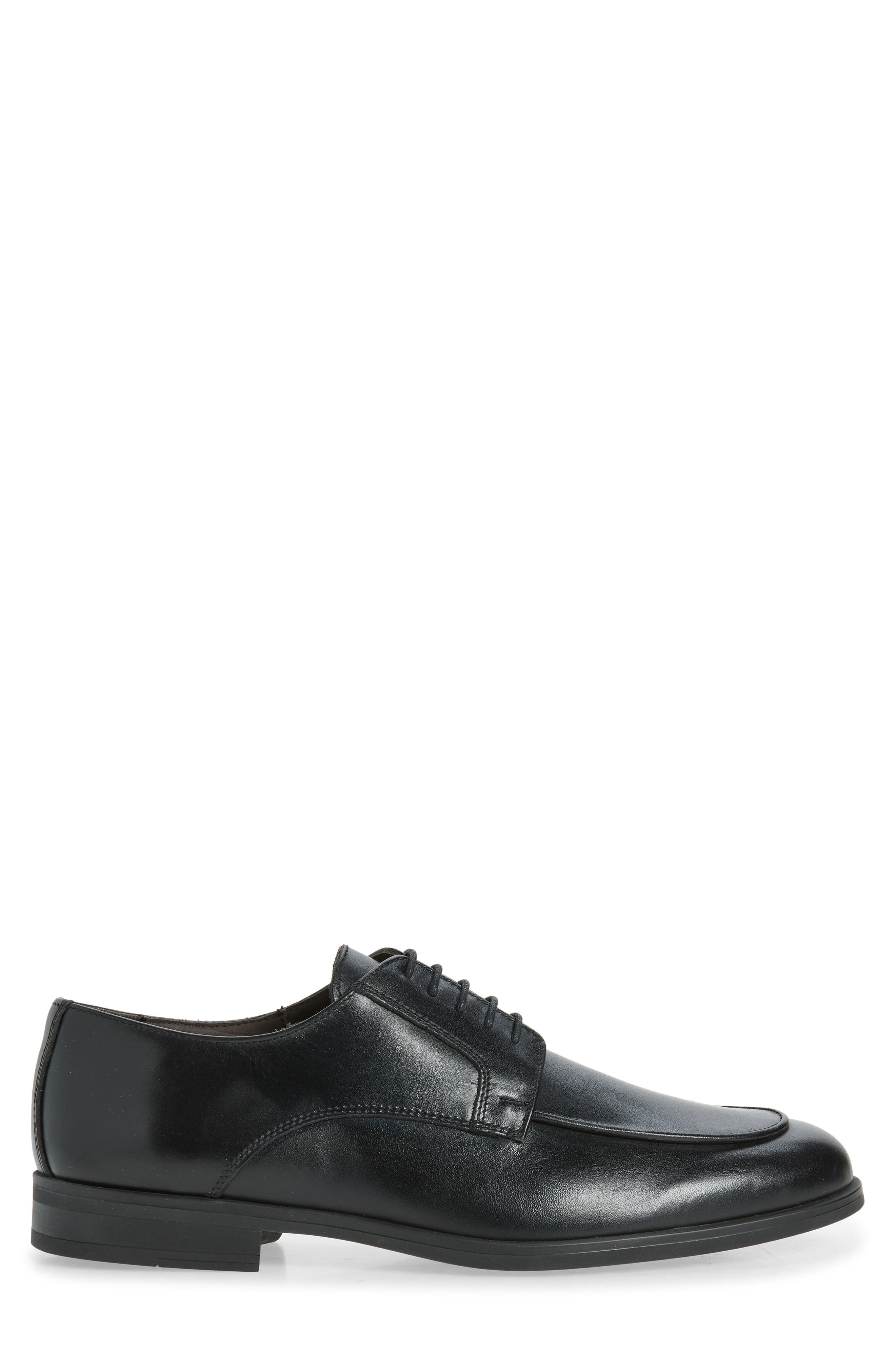 Falerno Moc Toe Derby, Alternate, color, BLACK LEATHER