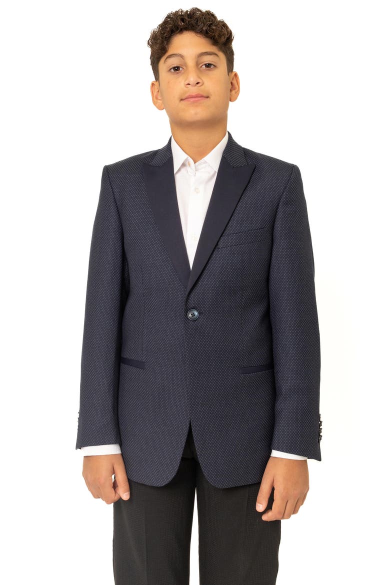 Kids' Wool Dinner Jacket, Main, color, NAVY