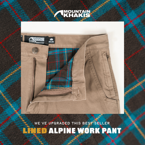 Mountain Khakis Lined Alpine Work Pant In Firma